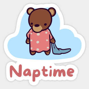 Naptime Bear Cub Sticker